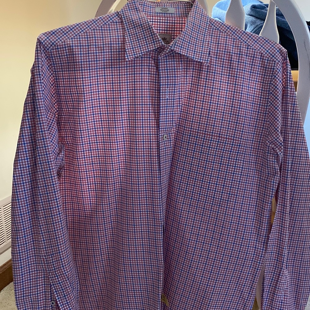 Peter Millar red, white, and blue button down